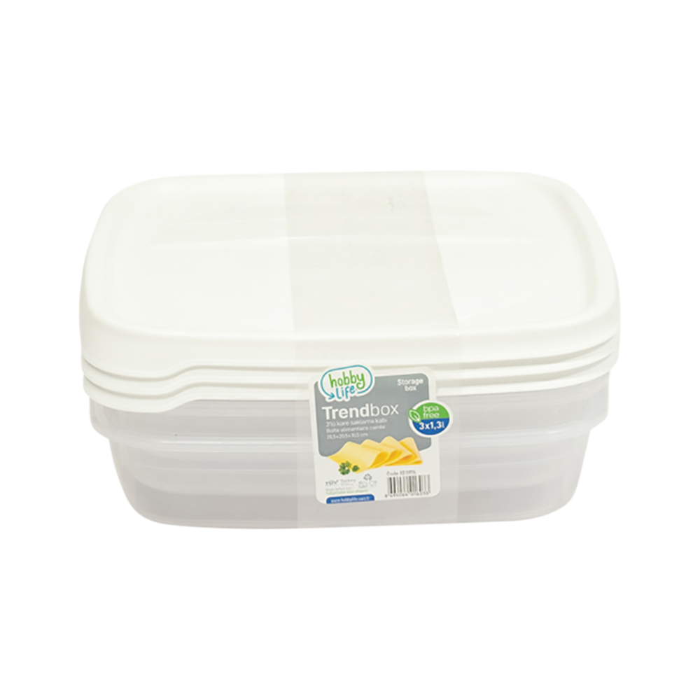Food Saver Square Trend 1.3lt 3pk