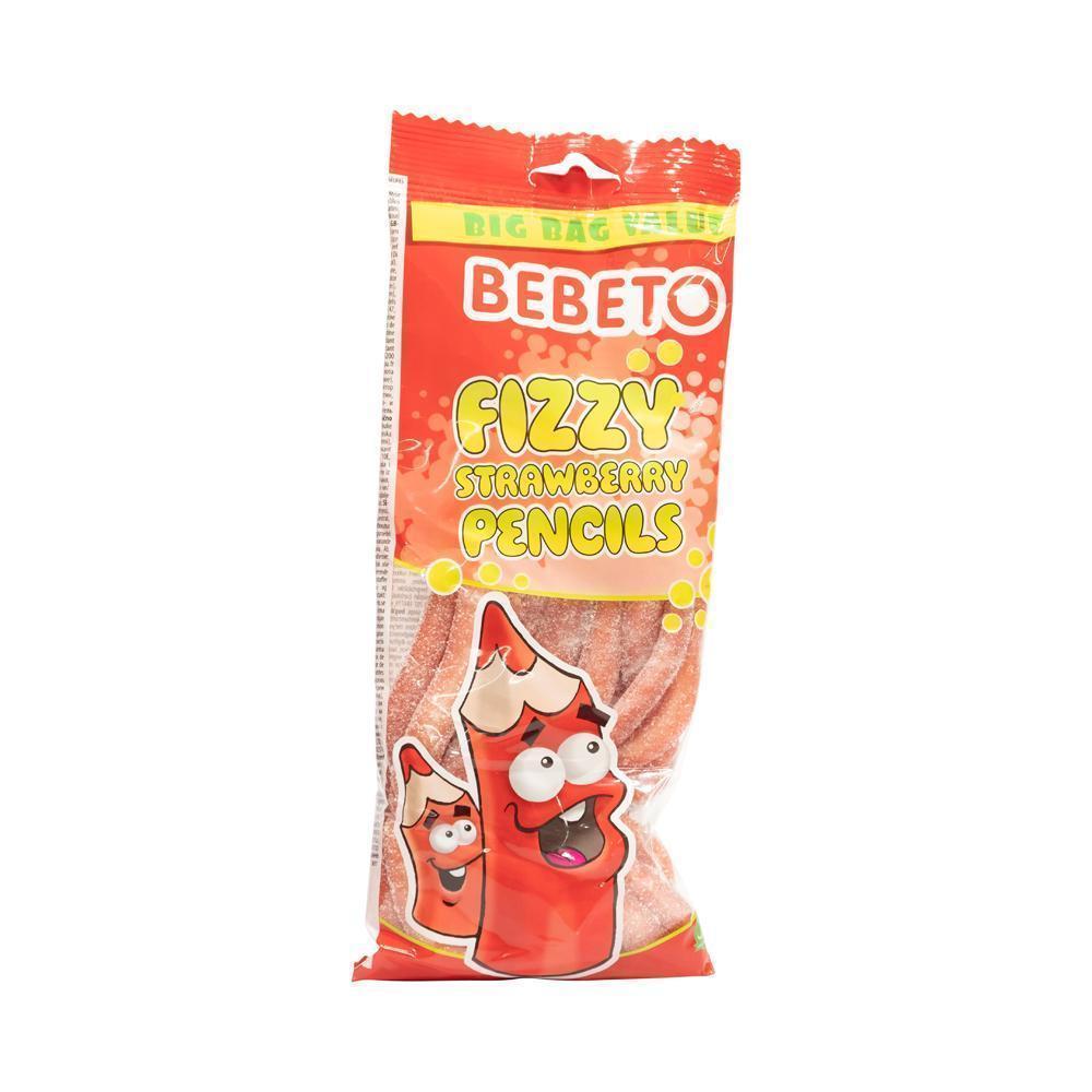 Bebeto 250g Fizzy Strawberry Pencils