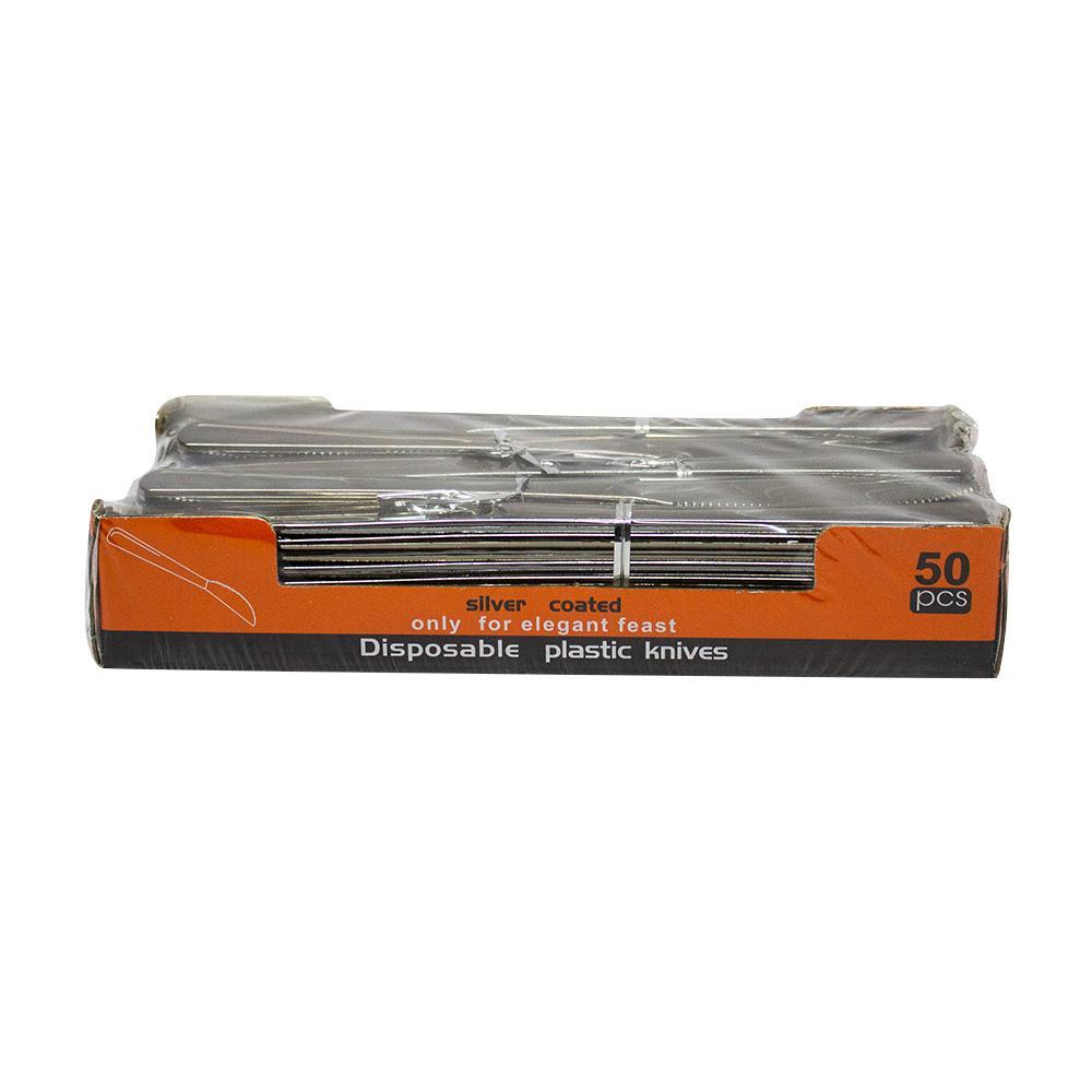 Knives Plastic Silver 50pk