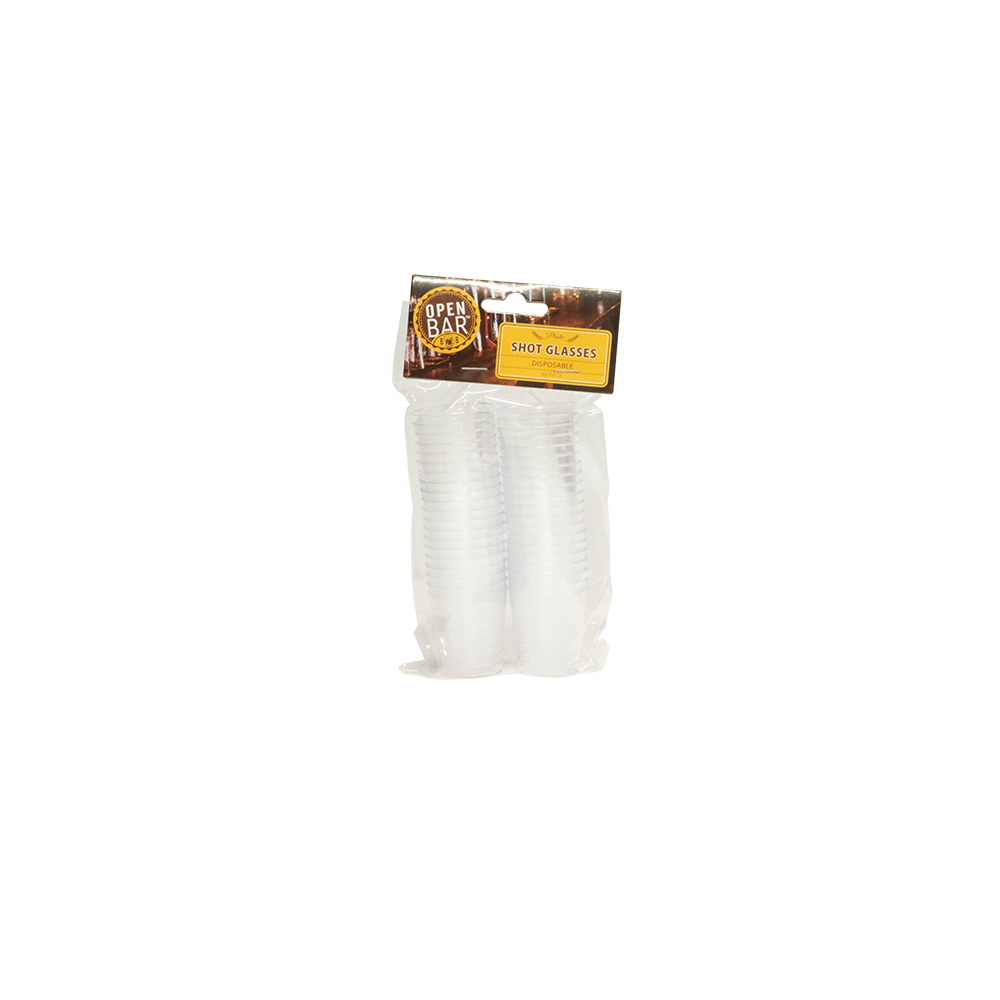 Shot Glass Pl Disposable 10oz 40pk