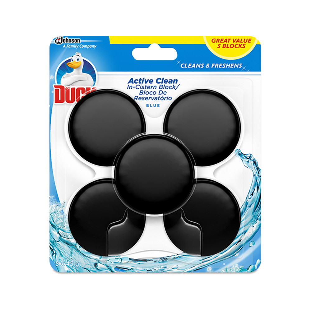 Toilet Block Active Clean Blue 5pk
