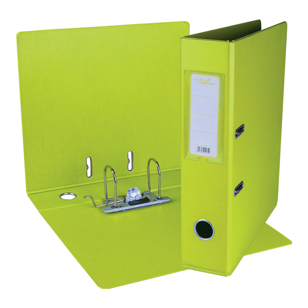 Office Files A4 Lever Arch Lime Green