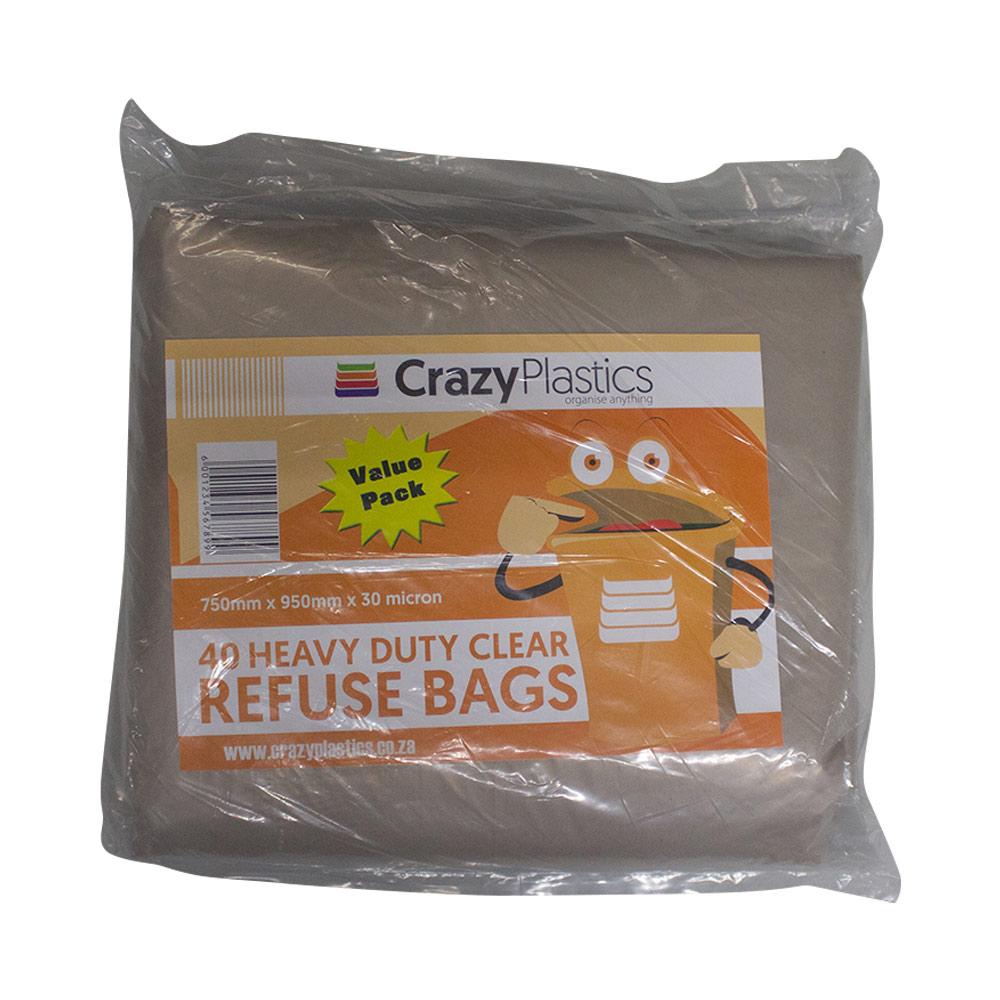 Refuse Bags 40'S Clear Heavy Duty