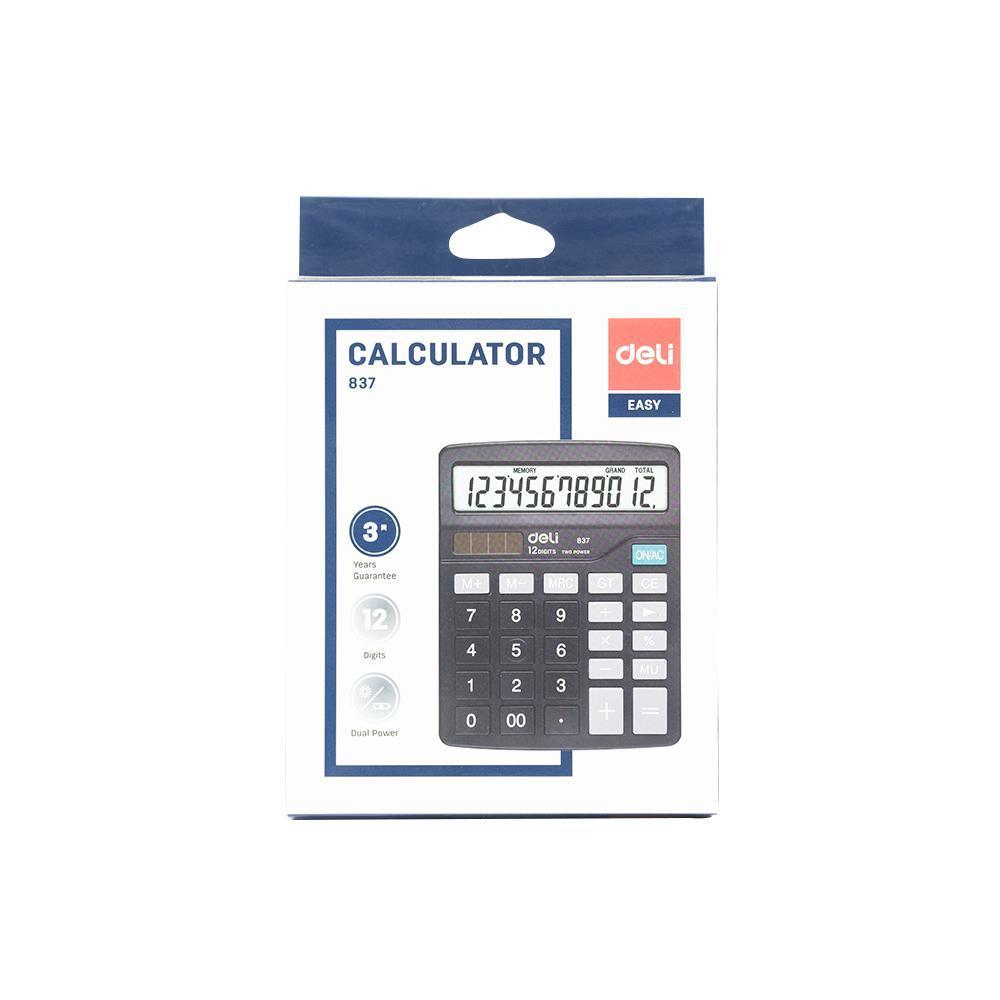 Calculator 12 Digits 52mm Black